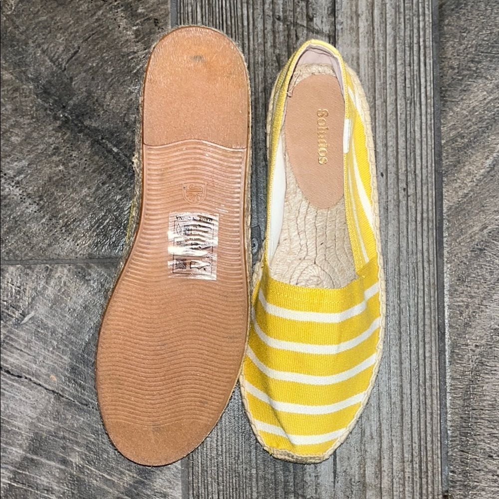 Nwt Soludos Yellow Striped Espadrilles - Picture 4 of 5